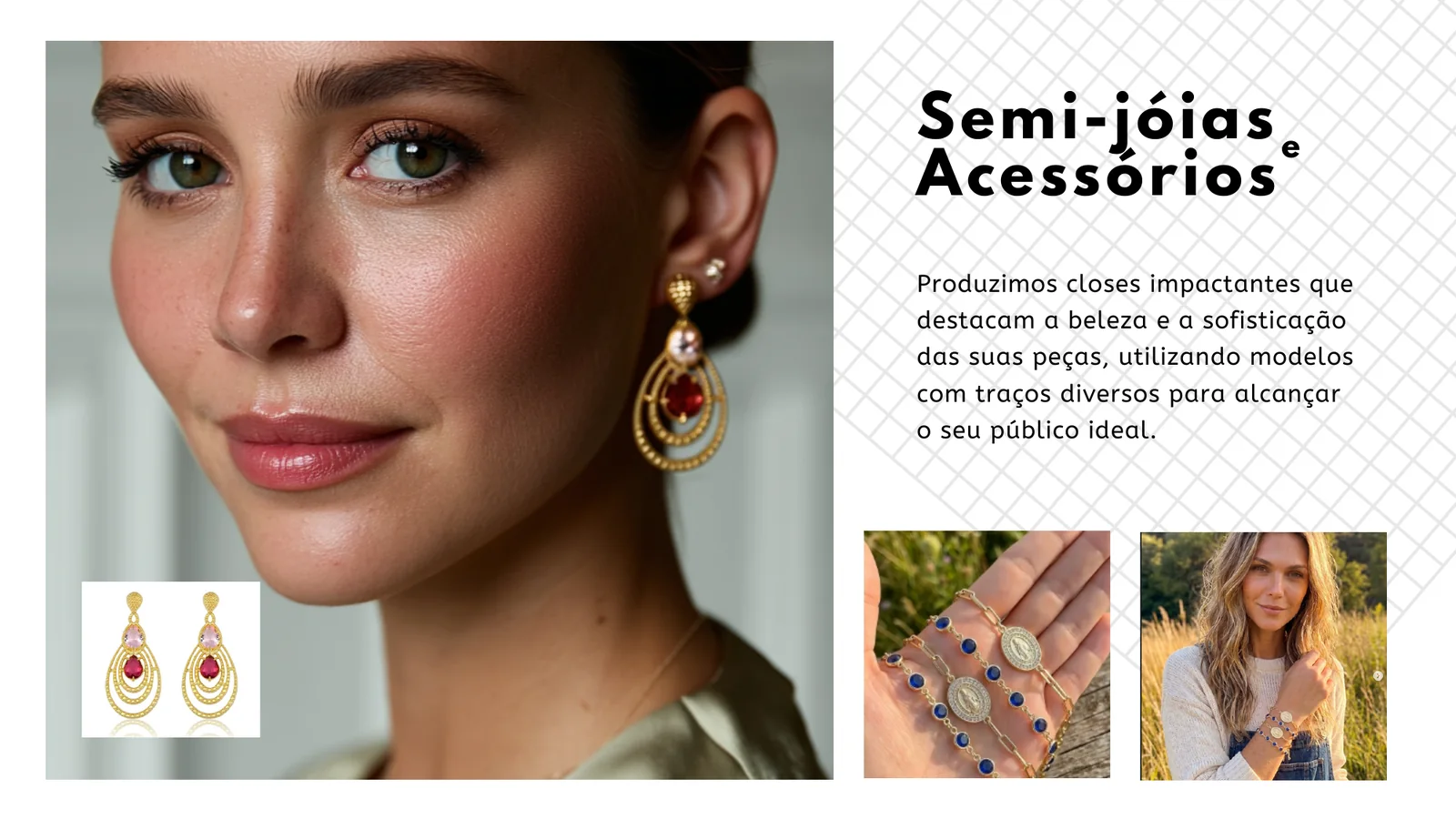Semijoias e acessórios — closes que destacam as peças